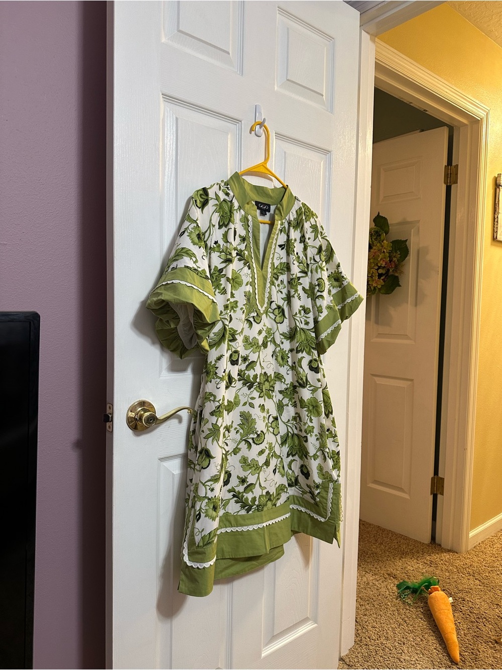 Gigio Large  Green Floral Tunic Dress - Picture 2 of 4